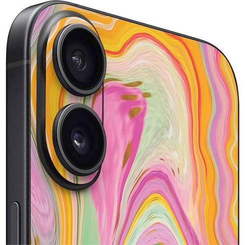 Rainbow Marble by Etta Vee iPhone 16 Plus Skin